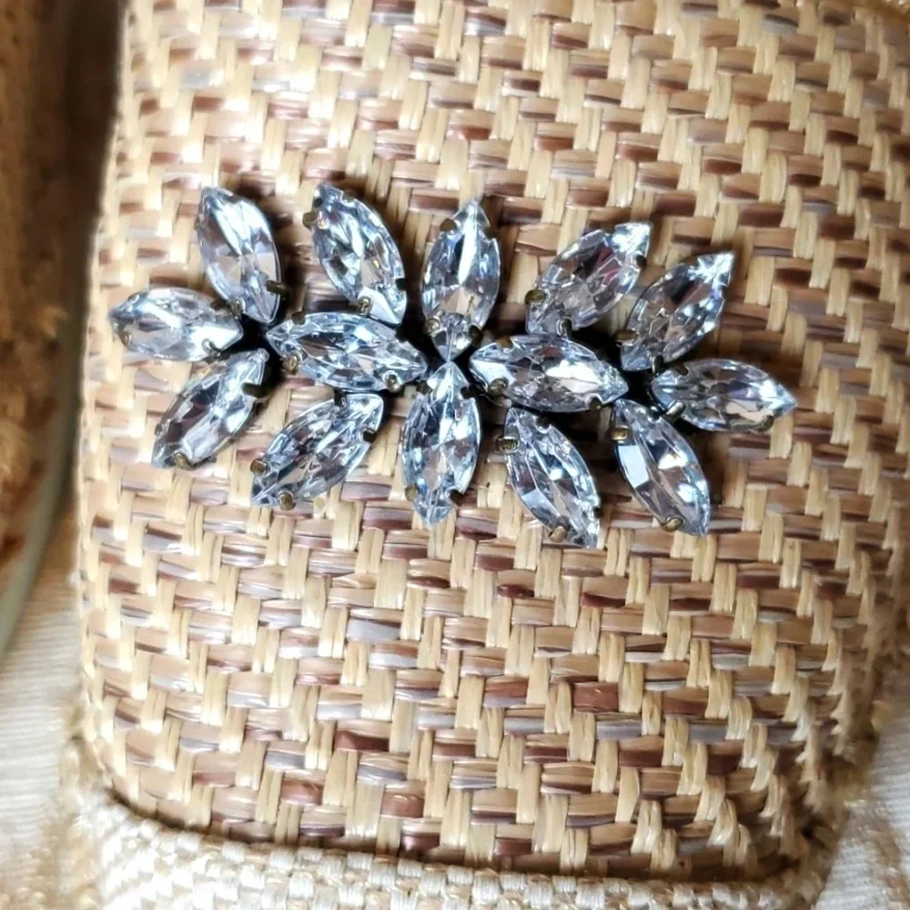 Crown Vintage Bonire Wedge Ankle Strap Sandals w Embellishments Sz9W - Picture 3 of 7